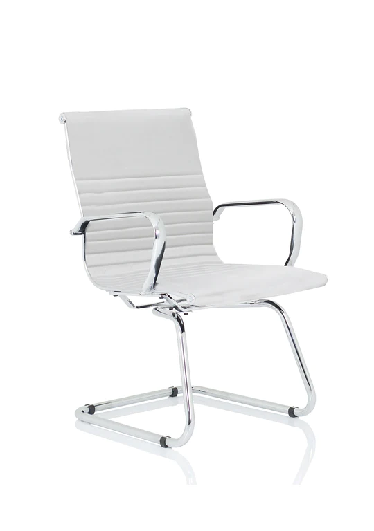 DY Eames style White Leather