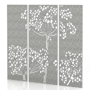 Wildflower 3 Piece Wall Screens