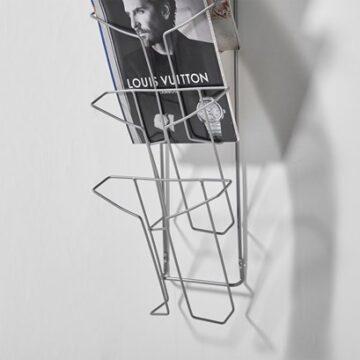 Wall mounted steel & wire display